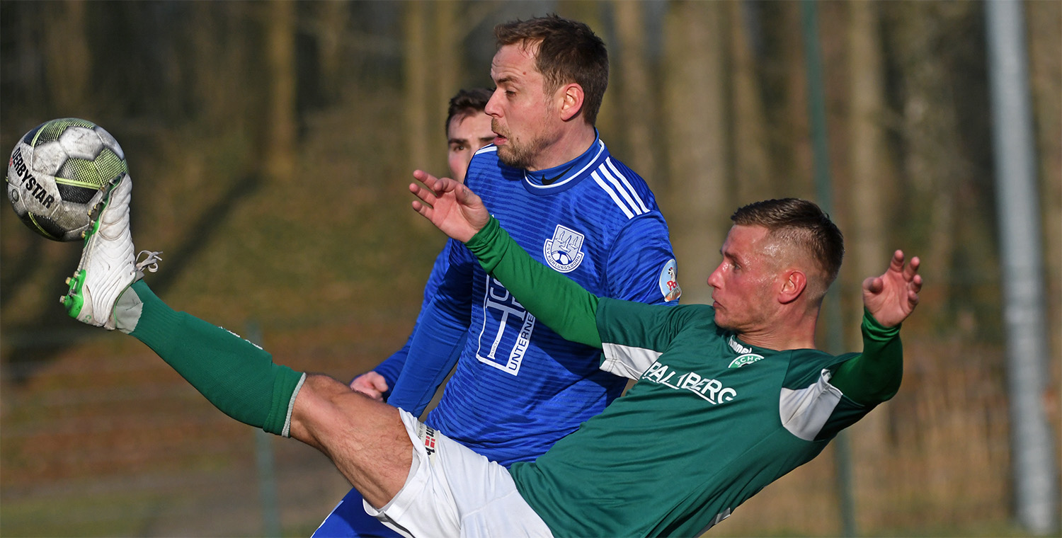 Marcel Behm traf zum 3:1 für den FC Schönberg 95.