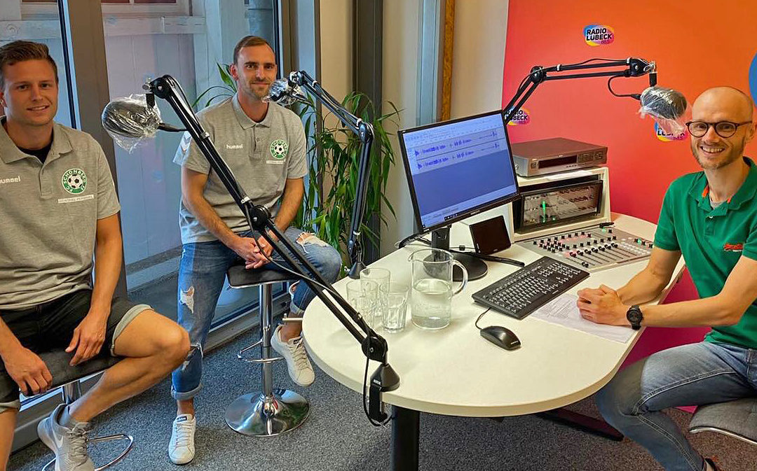 Daniel Halke und Marcel Meier bei Radio Lübeck