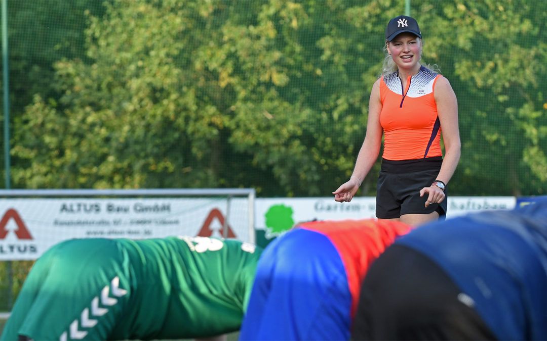 Sarah Burchardt bringt B-Junioren auf Trab