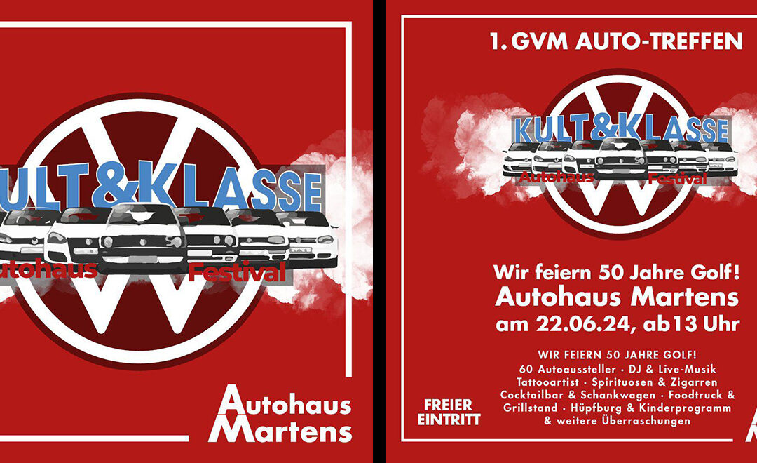 Autohaus Martens feiert 50 Jahre VW Golf